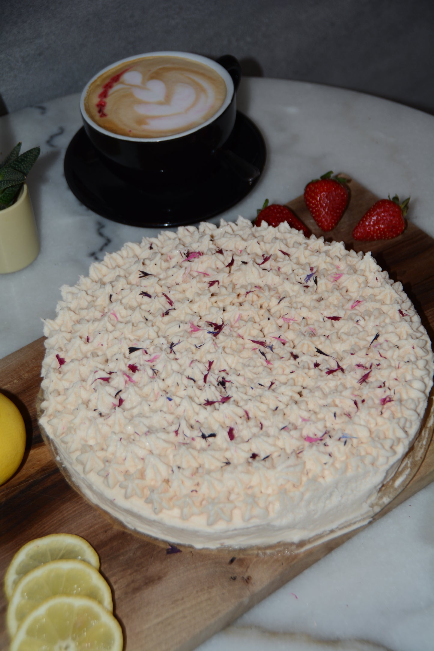 STRAWBERRY LEMON CAKE