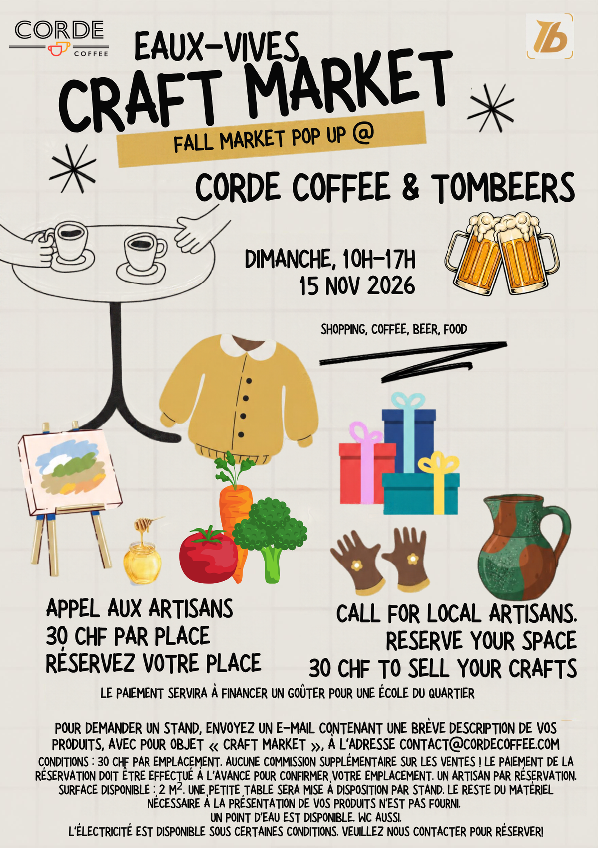 Craft Market - Marché d'automne - 15 novembre