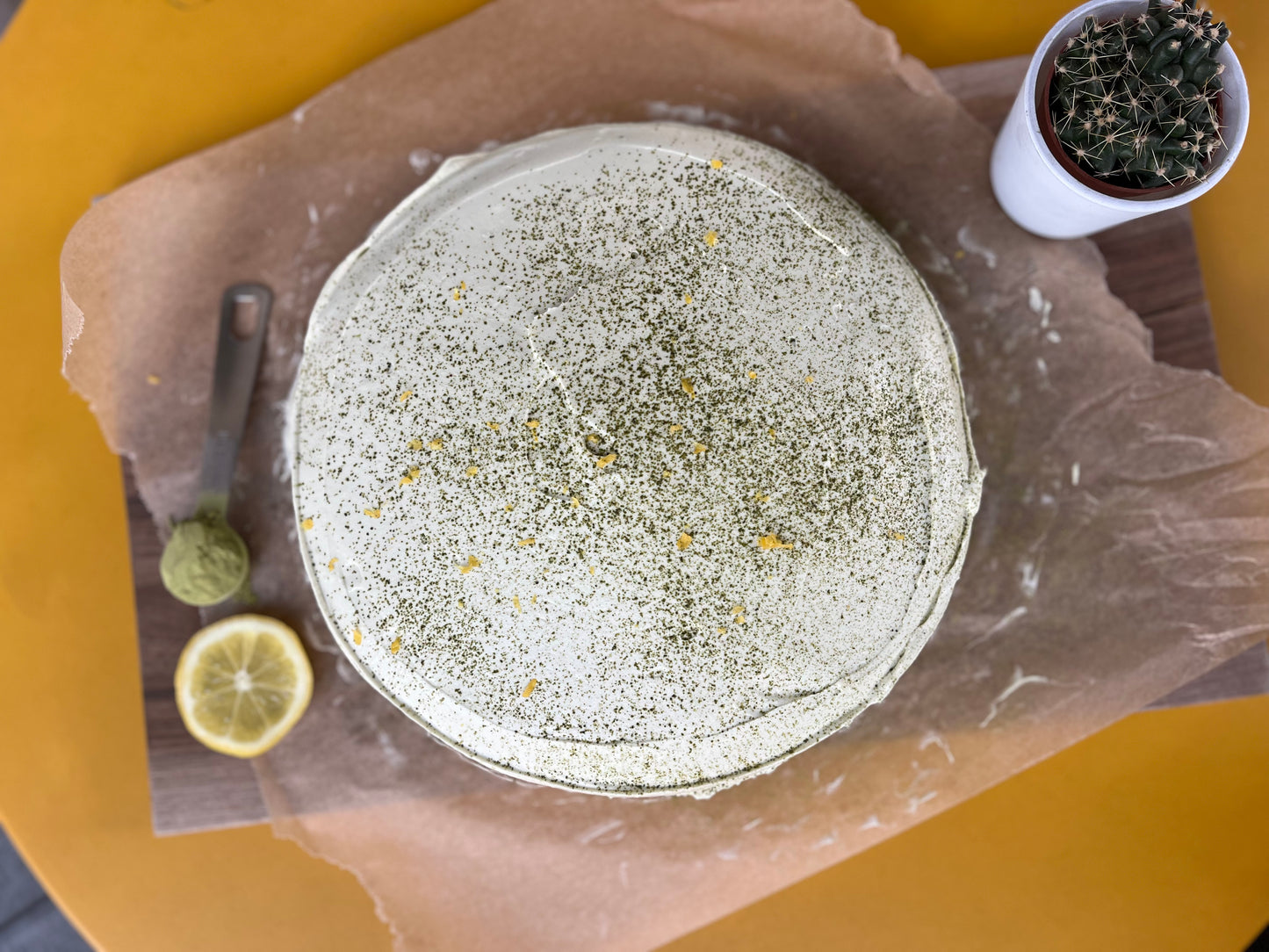 Lemon Matcha Cake